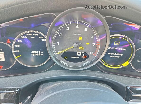 WP0AE2A79LL132495 2020 PORSCHE PANAMERA White Widok zestawu wskaźników