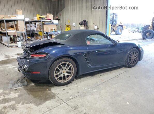 WP0CA2A88JS210846 2018 PORSCHE BOXSTER Синий Задняя правая четверть