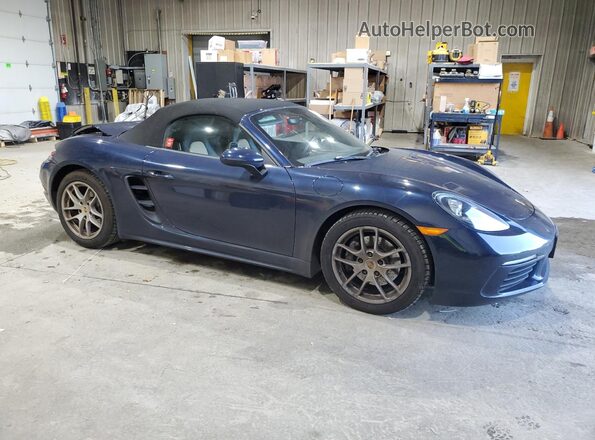 WP0CA2A88JS210846 2018 PORSCHE BOXSTER Синий Передняя правая четверть