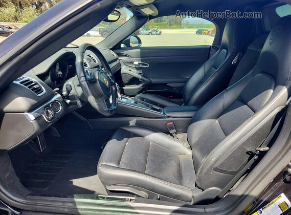 WP0CA2A89GS120601 2016 PORSCHE BOXSTER Black Widok wnętrza z przodu