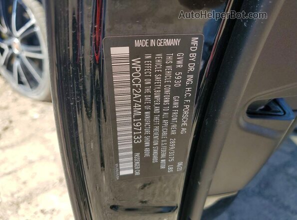 WP0CF2A74ML197133 2021 PORSCHE PANAMERA Black Vista del compartimento del motor
