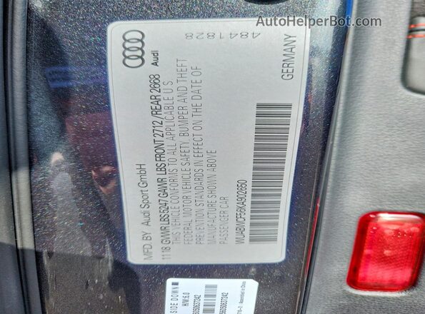 WUABWCF56KA902650 2019 AUDI RS5 Gray Вид підкапотного простору
