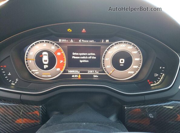 WUABWCF57KA902706 2019 AUDI RS5 Black Widok zestawu wskaźników