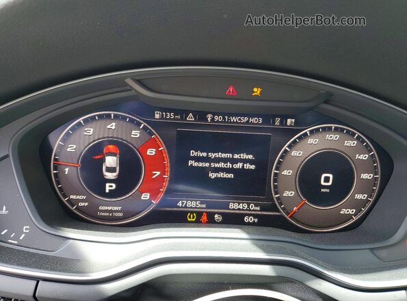 WUAPWAF56KA907213 2019 AUDI RS5 Gray Instrument cluster view