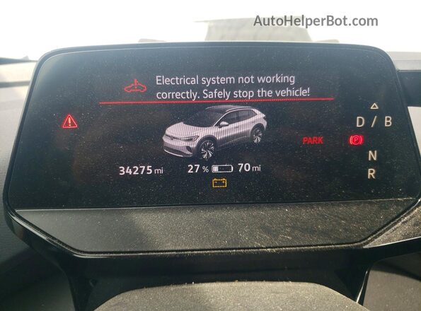 WVGKMPE2XNP071720 2022 VOLKSWAGEN ID.4 White Սարքավորումների վահանակի տեսք