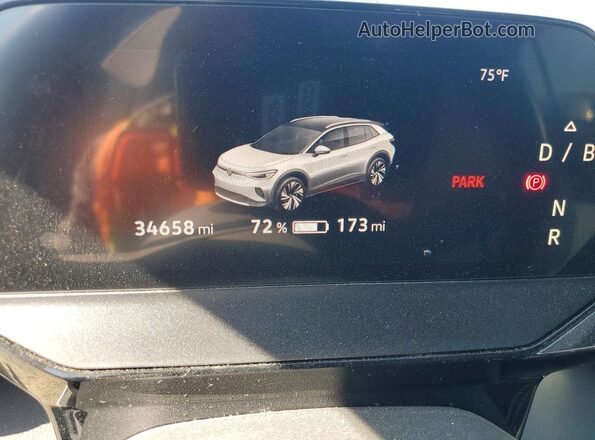 WVGTMPE24MP065642 2021 VOLKSWAGEN ID.4 White Widok zestawu wskaźników