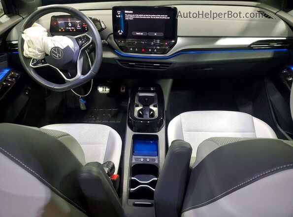 WVGUNPE27MP061957 2021 VOLKSWAGEN ID.4 Blue Առջևի վահանակի տեսք