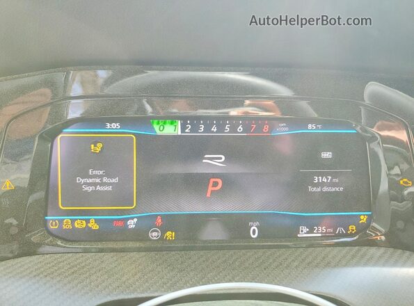 WVWFB7CD5SW220522 2025 VOLKSWAGEN GOLF White Instrument cluster view