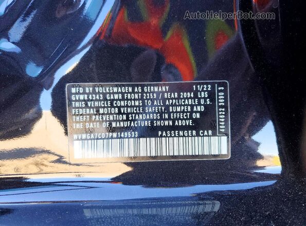 WVWGA7CD7PW149533 2023 VOLKSWAGEN GTI Black Շարժիչի բաժամունքի տեսք