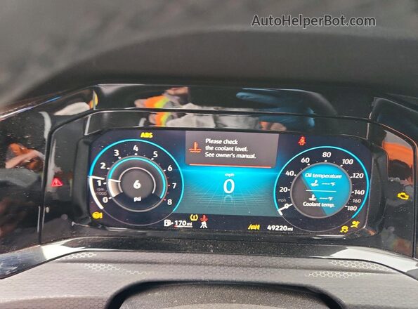 WVWH87CD2NW178631 2022 VOLKSWAGEN GTI Blue Vista del cuadro de instrumentos