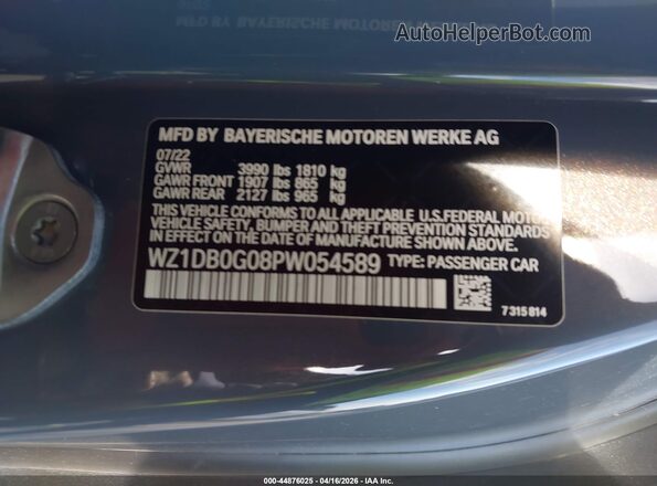 WZ1DB0G08PW054589 2023 TOYOTA GR SUPRA Gray Engine compartment view