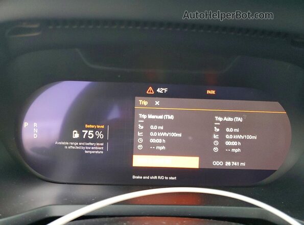 YSMFD3KA9RL217827 2024 POLESTAR 2 Charcoal Instrument cluster view