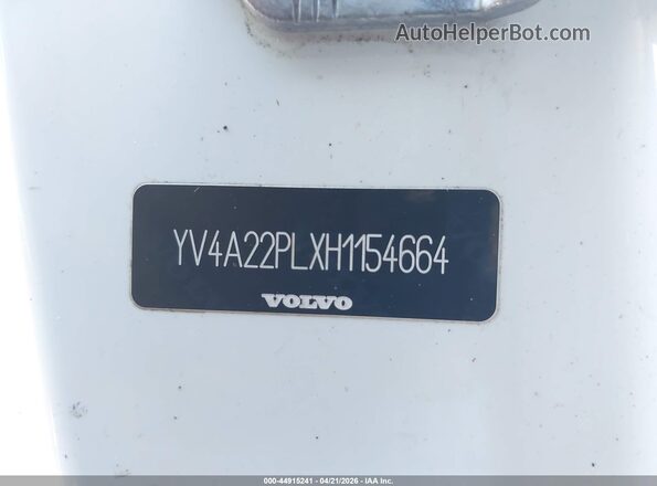 YV4A22PLXH1154664 2017 VOLVO XC90 White Вид панелі приладів