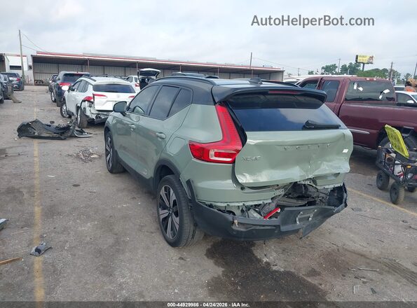 YV4ED3UL2P2956043 2023 VOLVO XC40 RECHARGE PURE ELECTRIC Green Tył lewy