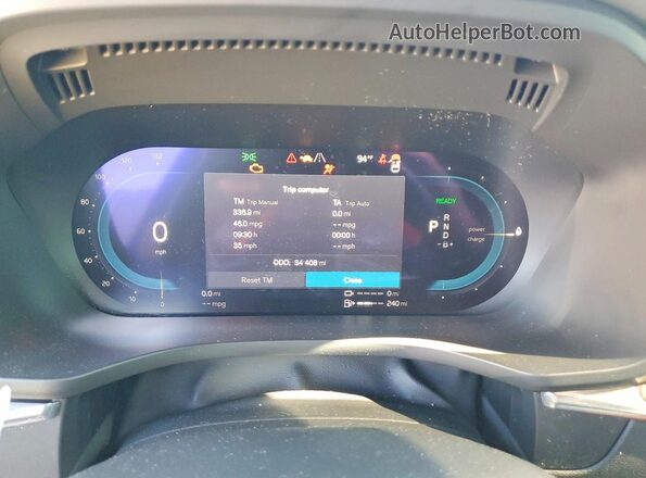 YV4H60DA4P1226791 2023 VOLVO XC60 Blue Instrument cluster view