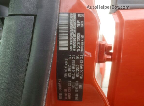 ZACCJBCT7GPD50256 2016 JEEP RENEGADE Orange Vista de la etiqueta del VIN