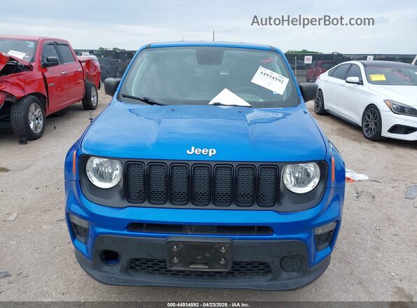 ZACNJAAB2LPM07452 2020 JEEP RENEGADE Blue Vista del cuadro de instrumentos