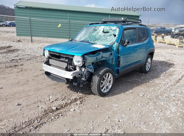 ZACNJDBB3MPN34633 2021 JEEP RENEGADE Бирюзовый Передняя левая четверть