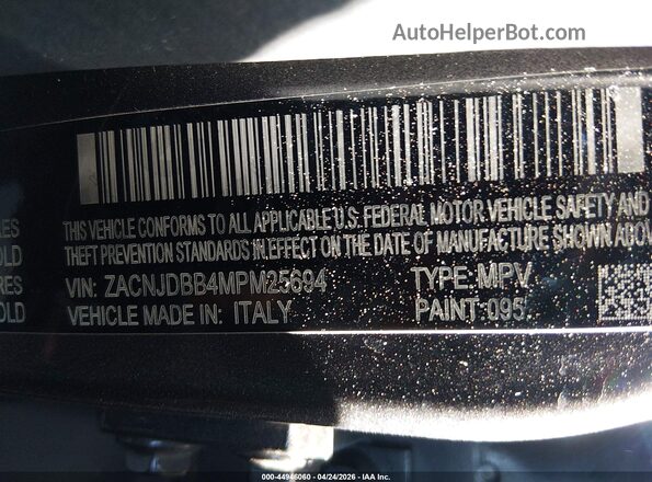 ZACNJDBB4MPM25694 2021 JEEP RENEGADE Gray Вид підкапотного простору