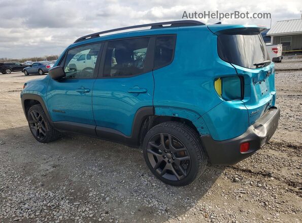 ZACNJDBB8MPM74087 2021 JEEP RENEGADE Teal Trasero izquierdo