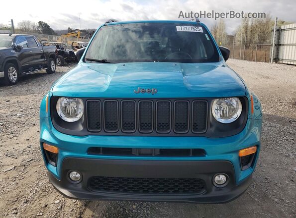 ZACNJDBB8MPM74087 2021 JEEP RENEGADE Teal Vista frontal