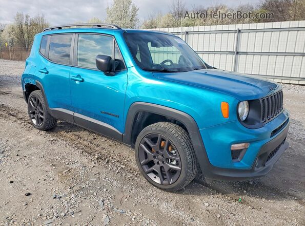 ZACNJDBB8MPM74087 2021 JEEP RENEGADE Teal Delantero derecho