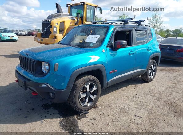 ZACNJDC1XMPN32271 2021 JEEP RENEGADE Blue Առջևի ձախ երեք քառորդ տեսարան