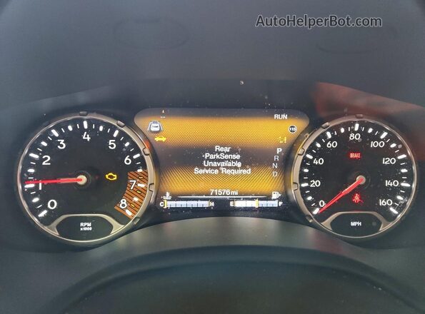 ZACNJDD12MPN32179 2021 JEEP RENEGADE Blue ხელსაწყოთა პანელის ხედი