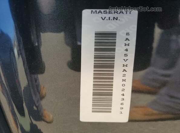 ZAM45VMA2H0243691 2017 MASERATI GRANTURISM Black 