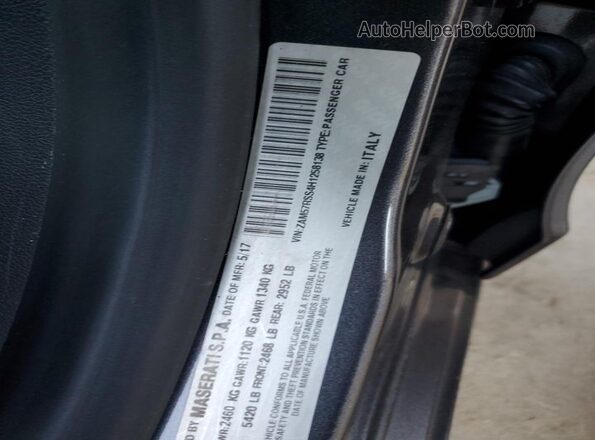 ZAM57RSS4H1258138 2017 MASERATI GHIBLI Black Engine compartment view