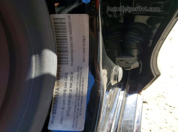 ZAM57RTAXG1174913 2016 MASERATI GHIBLI Черный Вид наклейки с VIN-кодом