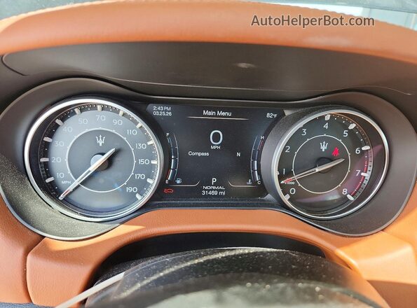 ZAM57YSA9M1367044 2021 MASERATI GHIBLI Blue Instrument cluster view