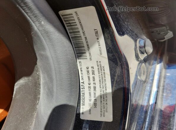 ZAM57YSA9M1367044 2021 MASERATI GHIBLI Blue Engine compartment view