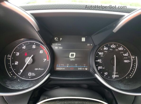 ZARFAMBNXP7668838 2023 ALFA ROMEO GIULIA White Вид щитка приладів