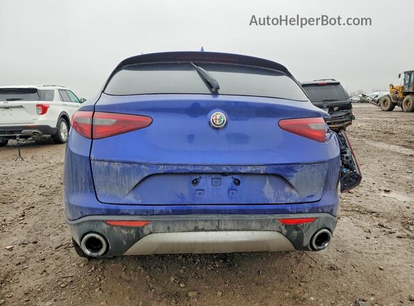 ZASPAJAN7M7D00019 2021 ALFA ROMEO STELVIO Blue უკანა ხედი