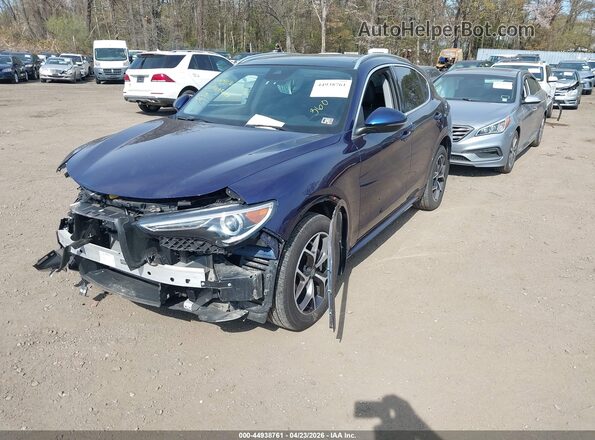 ZASPAKBN1L7C82863 2020 ALFA ROMEO STELVIO Синий Передняя левая четверть