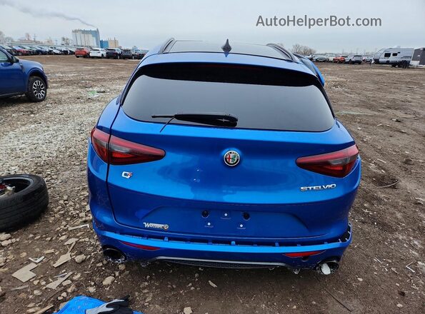 ZASPAKBN3N7D38188 2022 ALFA ROMEO STELVIO Blue Rear view