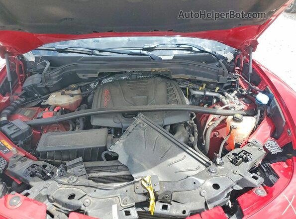 ZASPAKBN8K7C50278 2019 ALFA ROMEO STELVIO Red Vista del compartimento del motor