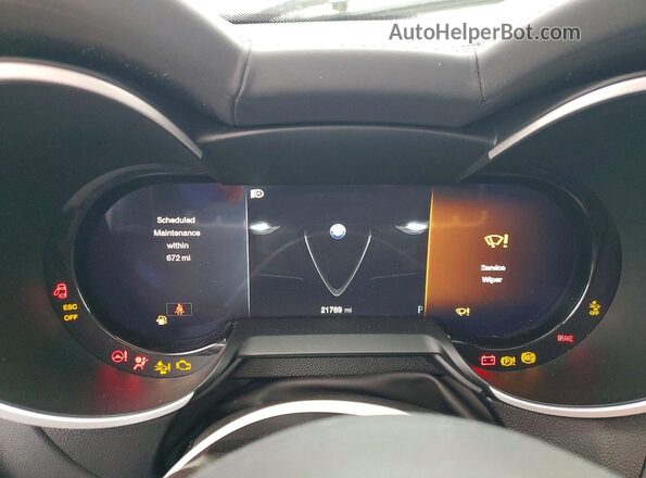 ZASPAKBNXR7D71727 2024 ALFA ROMEO STELVIO White Widok zestawu wskaźników