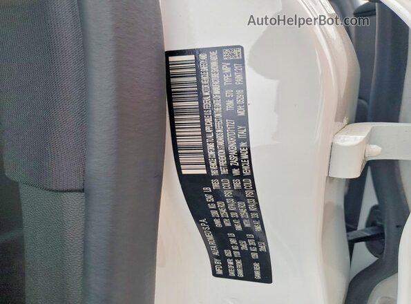 ZASPAKBNXR7D71727 2024 ALFA ROMEO STELVIO White Widok naklejki z numerem VIN