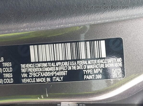 ZFBCFXAB6HP546697 2017 FIAT 500X Brown Вид підкапотного простору