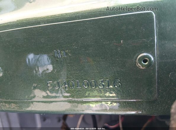 FJ40100316 1971 TOYOTA LANDCRUISER Green Engine compartment view