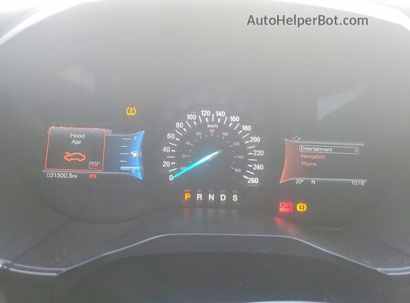 0K0510132224 2017 FORD EDGE White Instrument cluster view
