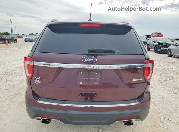 1FM5K7DH3JGA80777 2018 FORD EXPLORER Бордовый Вид салона спереди