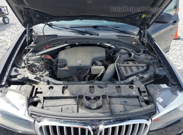 5UXWX9C53H0T06752 2017 BMW X3 Black Widok naklejki z numerem VIN