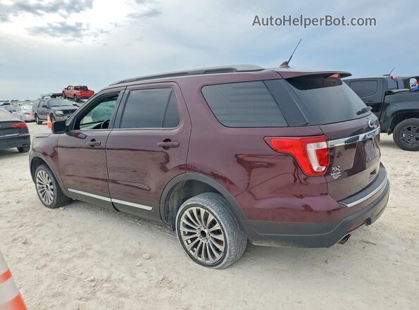 1FM5K7DH3JGA80777 2018 FORD EXPLORER Бордовый Задняя правая четверть