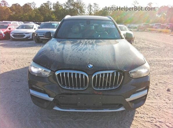 5UXTR9C56JLD65282 2018 BMW X3 Black უკანა ხედი