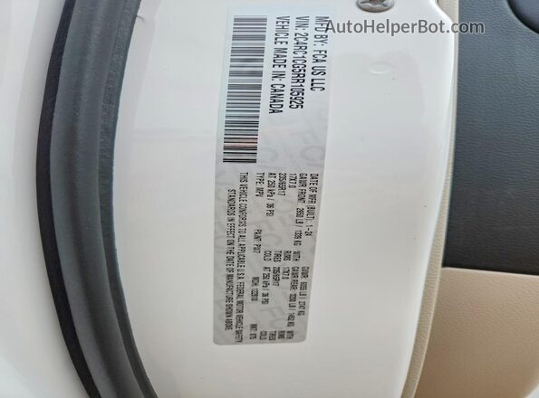 2C4RC1CG5RR105925 2024 CHRYSLER VOYAGER White Սալոնի 360 աստիճան տեսք
