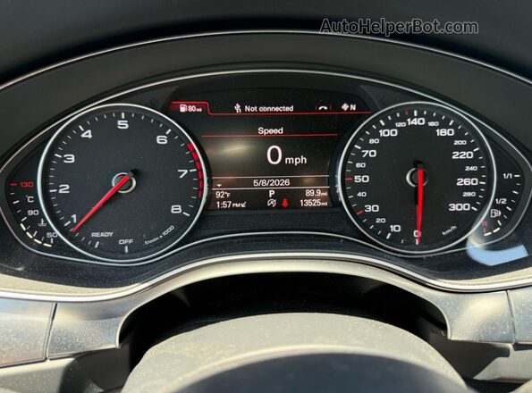 WAUJGAFCXGN100544 2016 AUDI A6 Gray Vista del cuadro de instrumentos