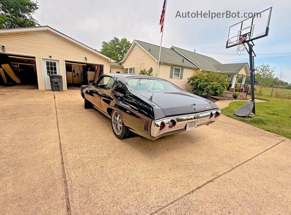 136371B182449 1971 CHEVROLET CHEVELLE Black უკანა მარჯვენა
